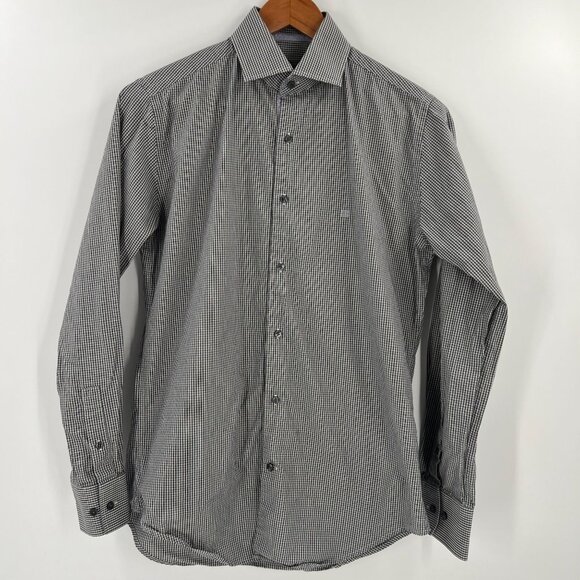 Givenchy Men Size Small Gray Plaid Long Sleeve Button Down Shirt - Picture 1 of 12